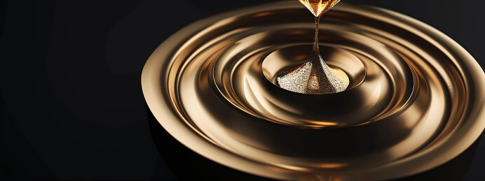 黑金漩涡奖杯商务背景