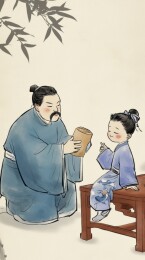 童子拜师学堂读书