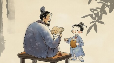 童子拜师学堂读书