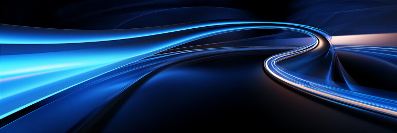 蓝色光轨公路商务科技背景