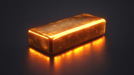 黑色背景下的金色金条