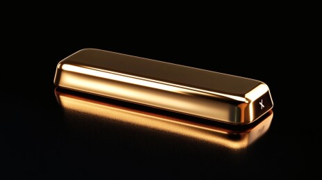 黑色背景下的金色金条