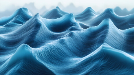 蓝色波浪形地表纹理