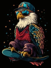 披星条旗的白头海雕