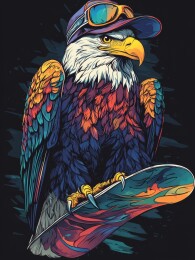 披星条旗的白头海雕