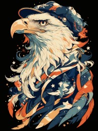 披星条旗的白头海雕
