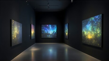 艺术馆里的宇宙星空画展