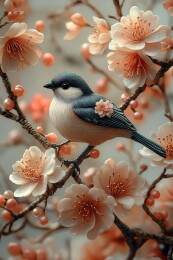 珍珠镶嵌花卉图案