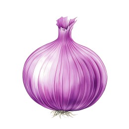 单个紫皮洋葱展示