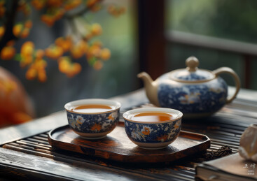 盛满茶水的茶杯