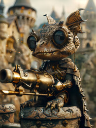 蒸汽朋克风格的城堡机械战士