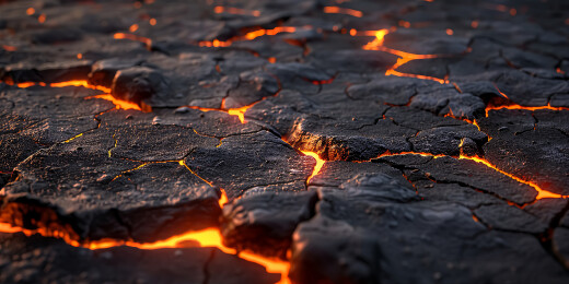 火山地表的岩浆
