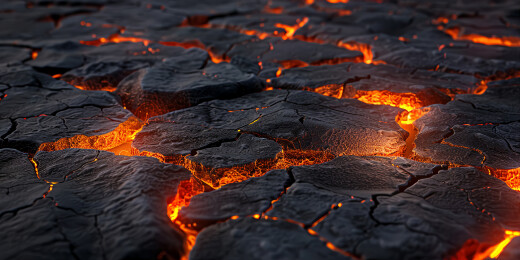 火山地表的岩浆