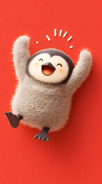 活泼企鹅动画人物