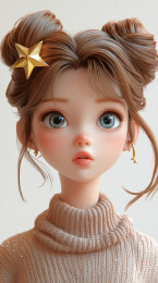 精致可爱卡通女孩画像