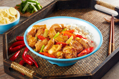 尖椒炒鸡块饭