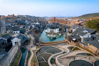宜兴窑湖小镇风景