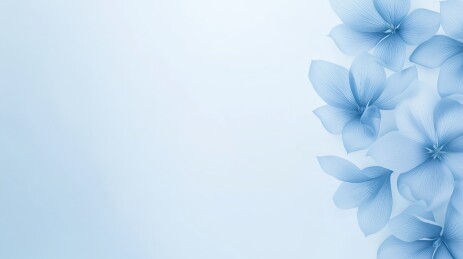 群聚的蓝色花朵