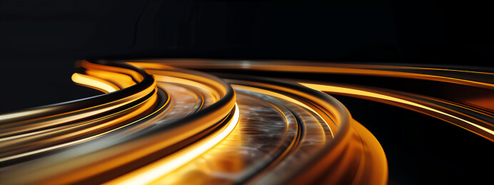 金色道路隧道科技背景