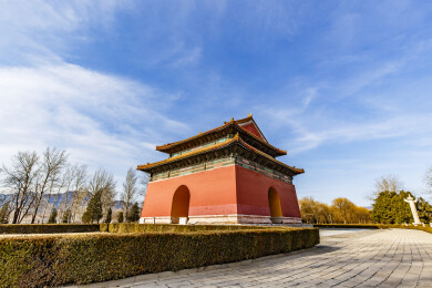 北京昌平区十三陵神道景区碑亭