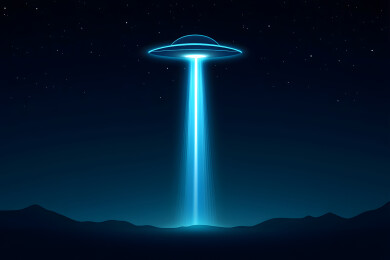外星人飞船UFO的三维渲染场景
