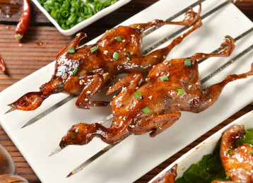 烧烤香辣烤鹌鹑