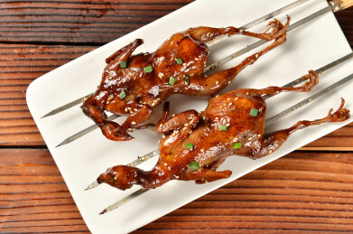 烧烤香辣烤鹌鹑