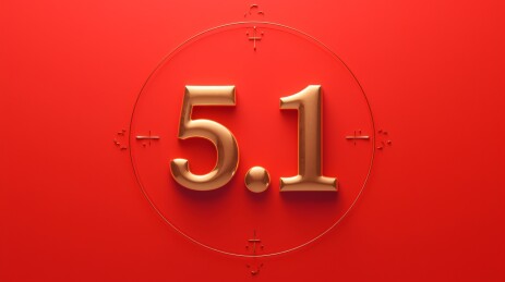 红色背景上的金色劳动节数字