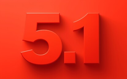 红色背景上的金色劳动节数字