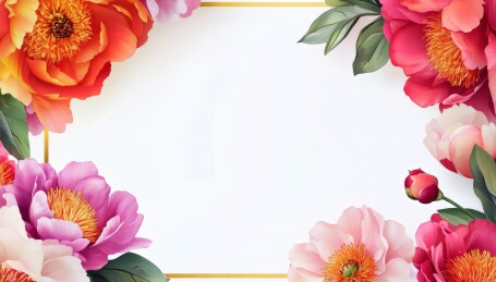 花卉边框背景插画