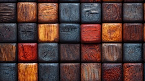 多彩木块拼接纹理图案
