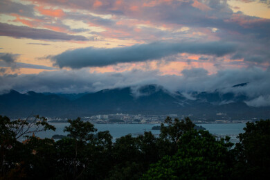亚洲日本和歌山县白浜观景台鸟瞰
