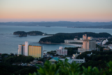 亚洲日本和歌山县白浜观景台鸟瞰