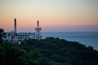 亚洲日本和歌山县白浜观景台鸟瞰