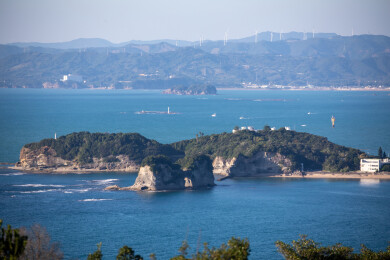 亚洲日本和歌山县白浜观景台鸟瞰