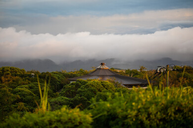 亚洲日本和歌山县白浜观景台的黄昏