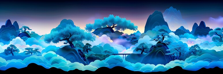 梦幻蓝色仙境