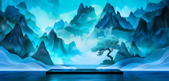 梦幻般蓝色仙境