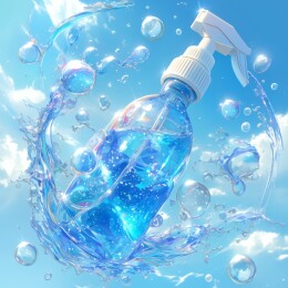 蓝色喷雾水瓶