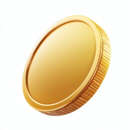 悬浮的金色圆形金属物件