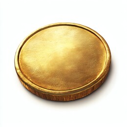 金色圆形物体表面带细微纹路