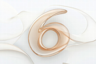 流线型数字6艺术设计