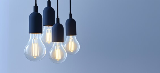 悬挂的LED灯泡 现代简约风格灯饰