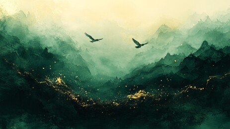 绿色云烟海上行