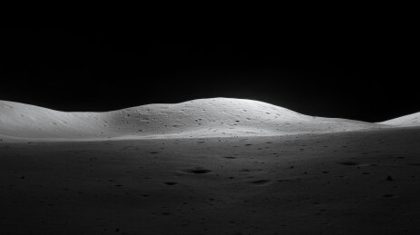 月球表面的宁静景象