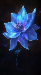 蓝色妖姬的梦幻绽放