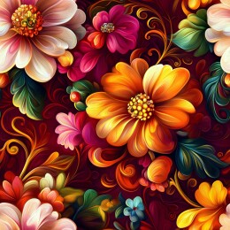 繁花绽放图案