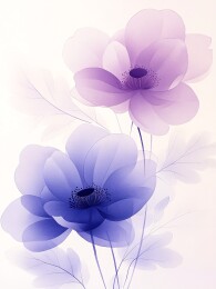 空灵花影成双