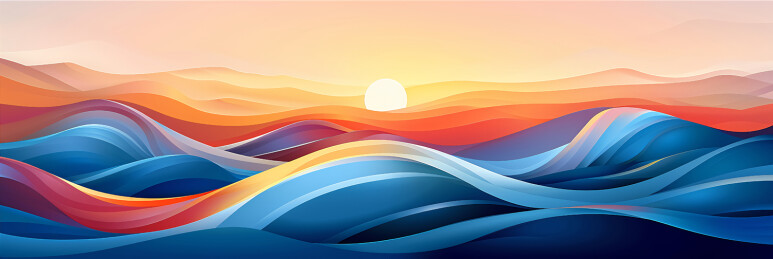 炫彩波纹线流体科技背景