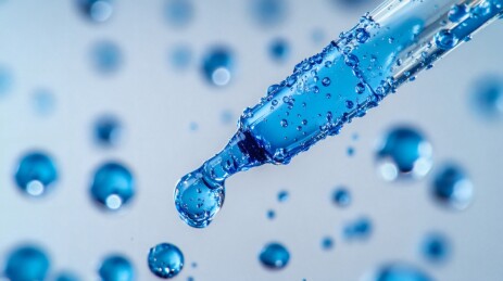 试管滴出液体与气泡